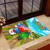 Train Adventure Journey Themed Anti-Slip Rugs - Polyester Home Decor, Suitable for Bedrooms, Living Rooms, Doorways, Studios, and Decorations