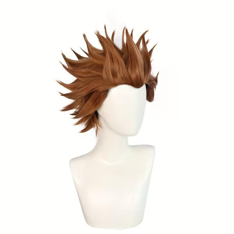 Cosplay Wreck-It Ralph Wig Men Short Spiky Brown Full Head Costume Party