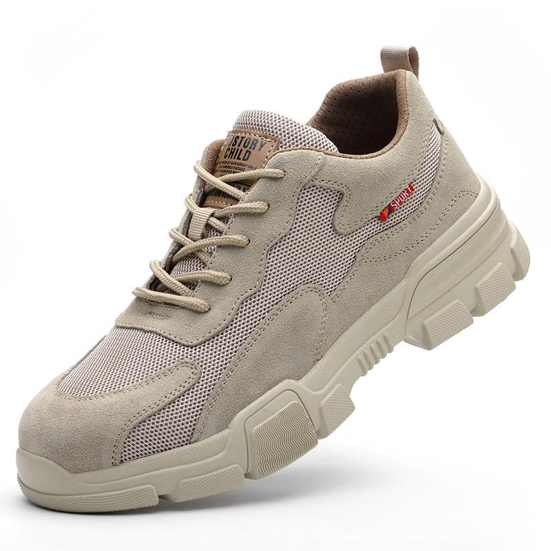 

Work Shoes Safety Shoes Labor Protection Shoe Odor Anti Smashing Puncture Women Men s Safety Tennis Steel Toe Shoes Work36-45 45 хаки