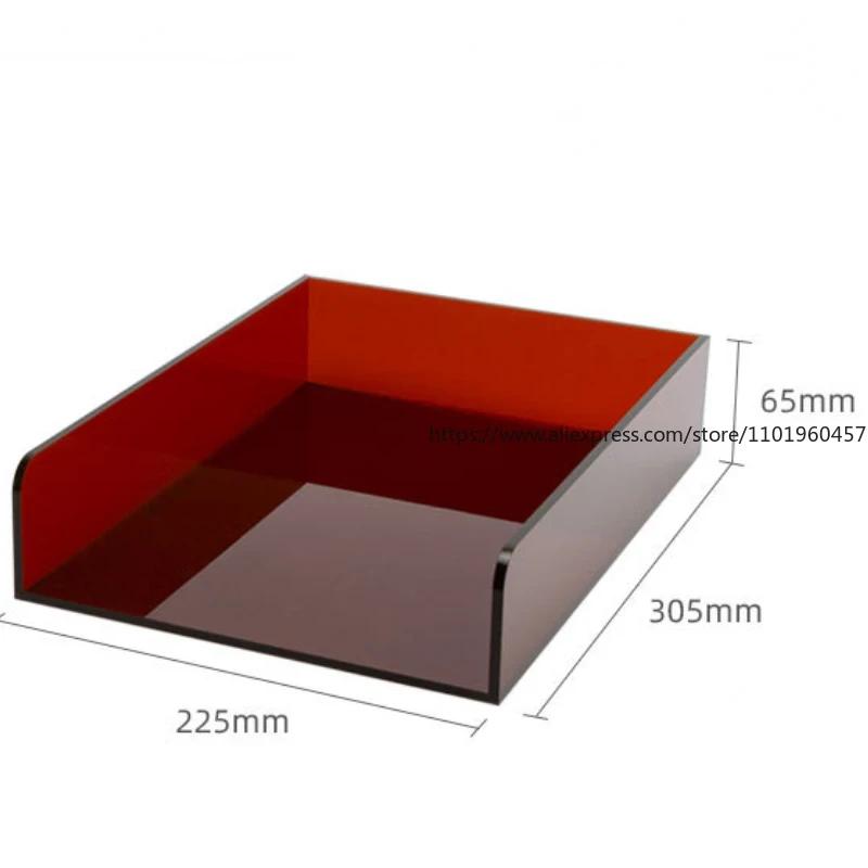Color Desk Letter Tray A4/A5 Size Clear Acrylic Stackable Document Organizer Office Desktop File Paper Holder Book Storage Rack