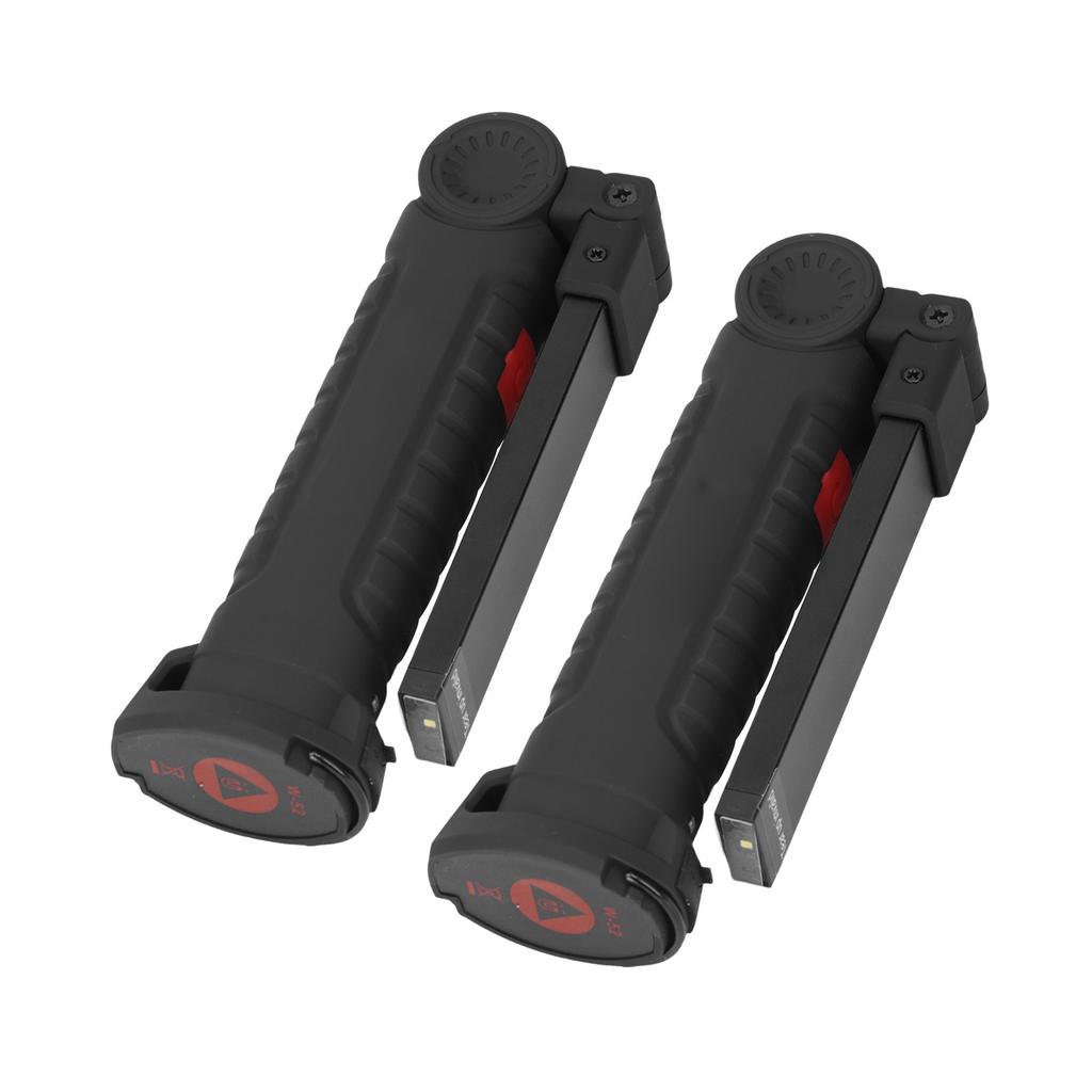 2Pcs Rechargeable LED Work Light with Magnetic Base Outdoor Multi Functional Portable Foldable COB