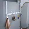 1pc Over The Door Hooks (6-Hook) - Wall Mounted Coat Rack for Clothes, Hat & Towel