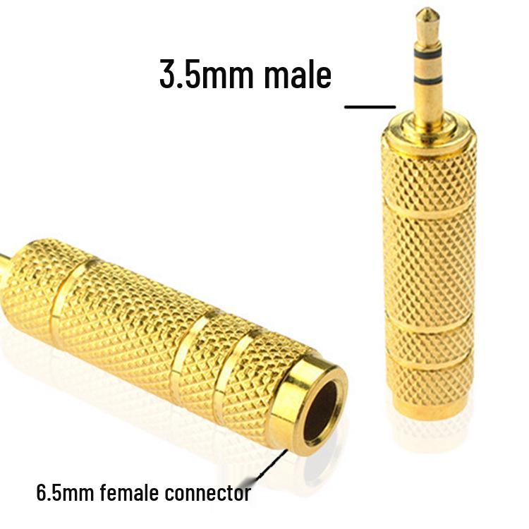 6,5 mm auf 3,5 mm Audio-Adapter: Buchse 3,5 mm auf Stecker 6,35 mm für Mikrofon und Kopfhörer