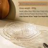 transparent gold rim flower design 3-piece boat-shape