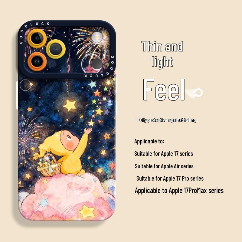

Starry Starmen Protective Silicone Case for Apple 12 Mini, 13 Pro Max, 15, 16 Plus, 17 iPhone 16 Plus