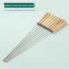 Junyue Stainless Steel BBQ Skewers with Wooden Handles, 50-Pack