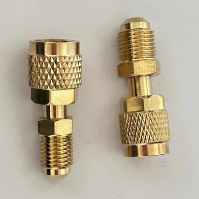Yousheng Refrigerant Brass Adapter Rustproof Corrosion Resistant R32/R454B Air Conditioner Reverse Thread Fitting Hose Connector