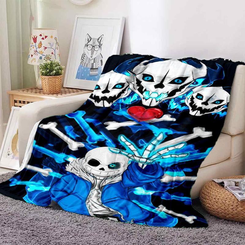 Underground Legend Game Sofa Bed Blanket Super Soft Warm U-Undertale Sans Funny 3D Print Blanket Cover Fleece Throw Blanket