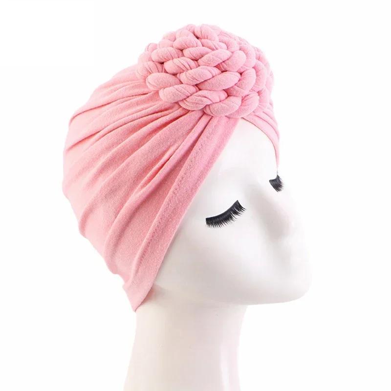 Bowknot Turban Indian Women Muslim Hijab Stretch Chemo Cap Cancer Hat Hair Loss Cover Head Scarf Wrap Beanies Bonnet Headwear