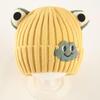 Baby Wool Hat Cute Big-Eyed Frog Ear Protection Hat Winter Thickened Warm Knitted Hat Gift For Kids