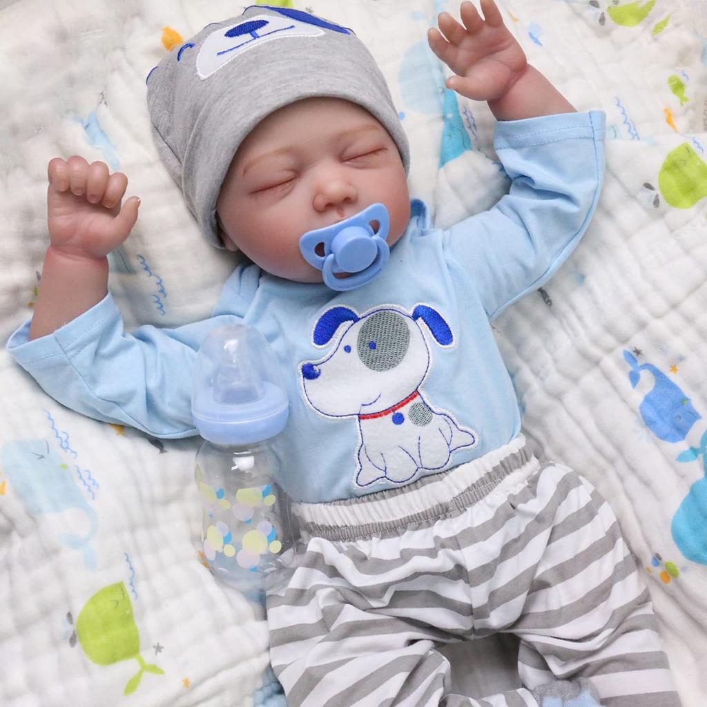 Păpușă Nou Născut Reborn 55cm Jucărie Păpușă Bebeluș Simulare