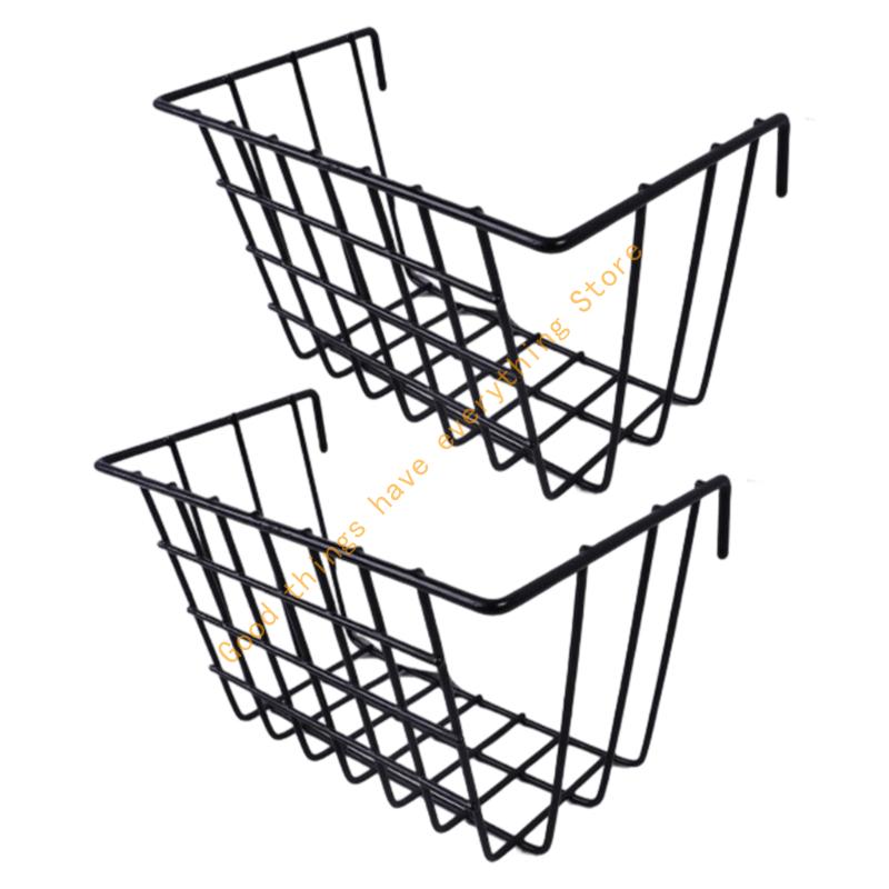 

Modern Iron Hanging Basket Shelf With White Design For Efficient Wall Storage Organizers In Homes Bathroom Kitchen 55KF S чёрный