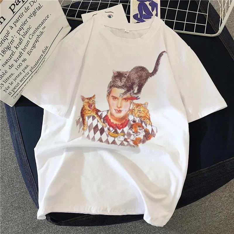 Freddie Mercury Queen Band T Shirts Women 90's Graphic Rock Top Tees Female Harajuku Vintage T-shirt Fashion Streetwear Tshirt