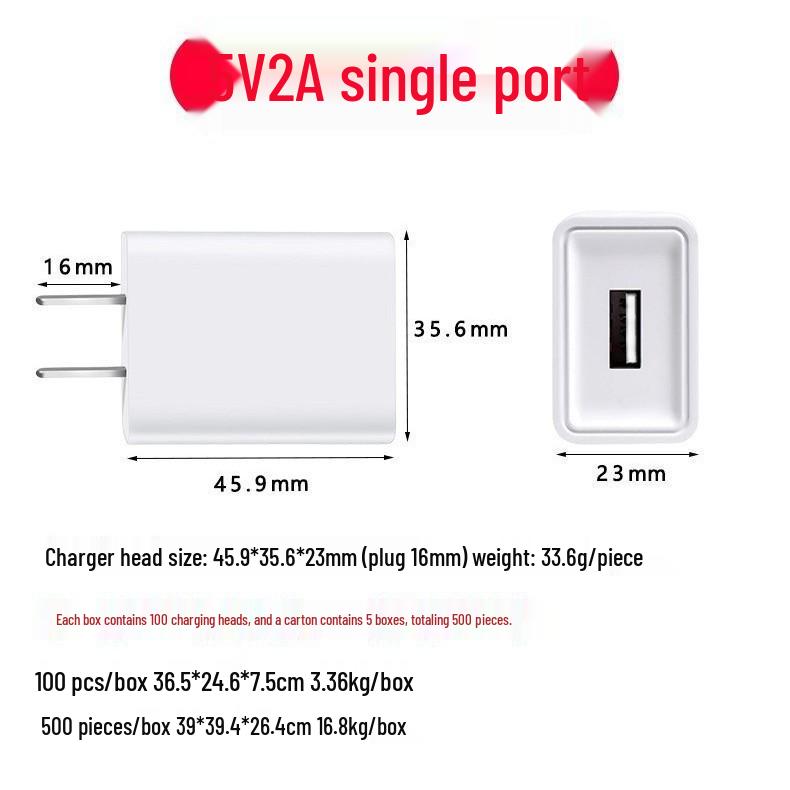 5V 2A USB Charger 3C Certified Single-Port 10W Fast Charger for Android Devices