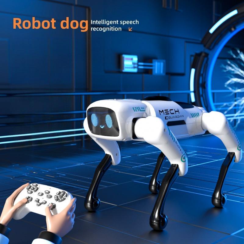 AI Intelligent Robot Dog Single Battery, Voice Command APP Programming RC Toy With LED Light Sing Dance Story Tell Kids Educational Gift