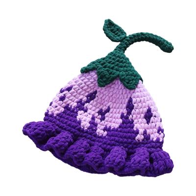 Lovely Knitted Pumpkin Flower Hat For Halloween Party Gatherinig Winter Outdoor Activity Funny Costume Accessories