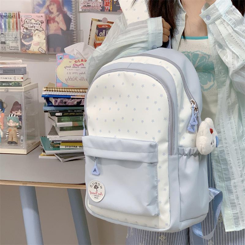 Schoolbag high value ins versatile large capacity backpack, campus high school junior high school student schoolbag girls small fresh backpack