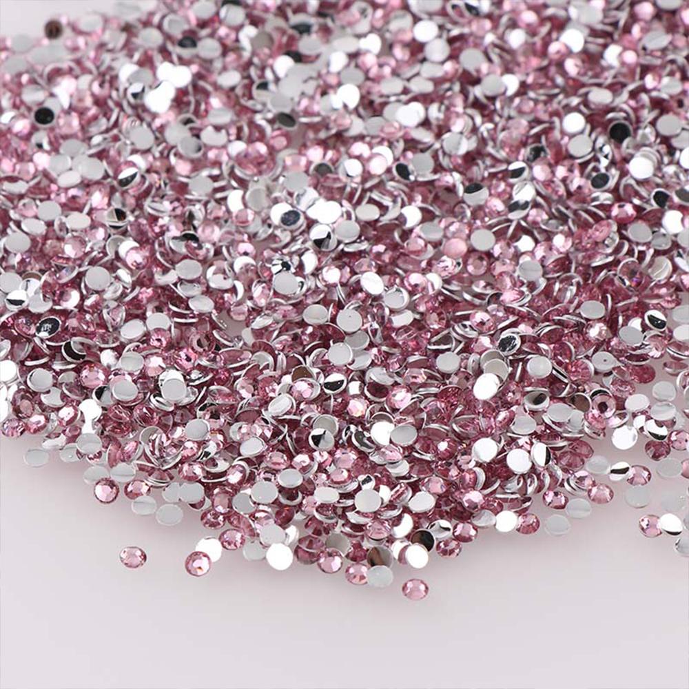 1000pcs Non Hot Fix Rhinestones 2/3/4mm Round Resin Flatback Crystal Rhinestone DIY Nail Art Jewelry Garment Decorations Glue On