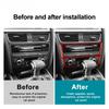 Real Carbon Fiber Sticker For compatible vehicle A4 A5 Q5 2009 2010 2011 2012 2013 2014 2015 2016 Console CD Panel Interior Trim Accessories.