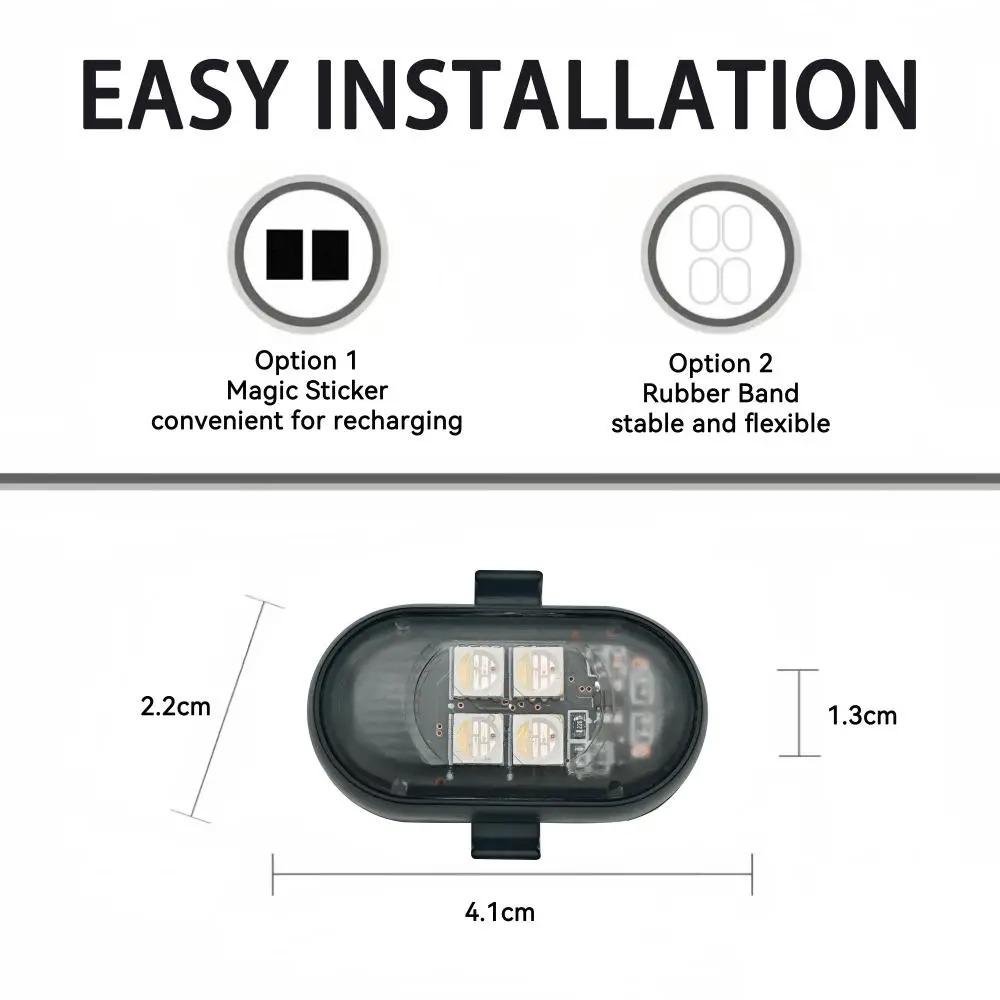 RGB Trådlösa LED Fjärrkontroll Stroboskopljus Bilinredning Atmosfärsljus Varningsljus RGB LED Flygplansstroboskopljus Bil Motorcykel LED-ljus