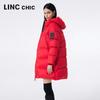 Jinyujie Women's Mid-Length Thickened Hooded Puffer Down Jacket Y23606272