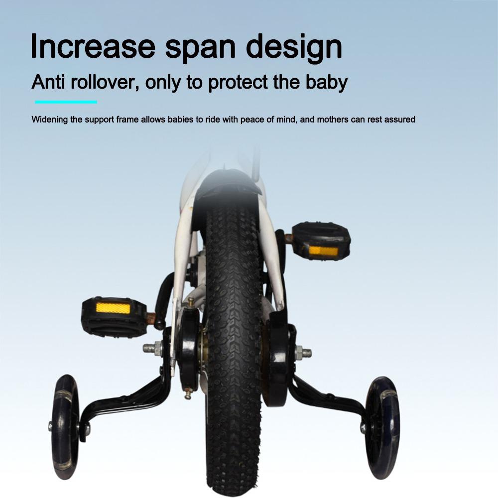 Black Training Wheels 16-20 Inch Bicycle Training Wheels New Noiseless Flash Wheels  Kids' Bikes