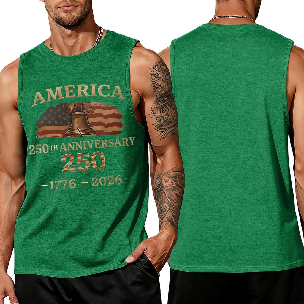 Men 4th Of Shirts USA Muscle Sleeveless Shirt Patriotic Tank Tops