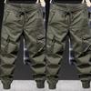 Men's Elastic Ice Silk Cargo Pants - Summer, Loose Fit, Plus Size, Work Wear, Wear-Resistant Construction Trousers