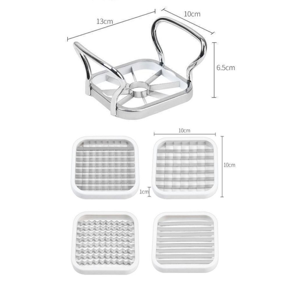 5pcs/set Manual French Fry Cutter Stainless Steel Fruit Cutter Cutting Potato Machine  Cucumber
