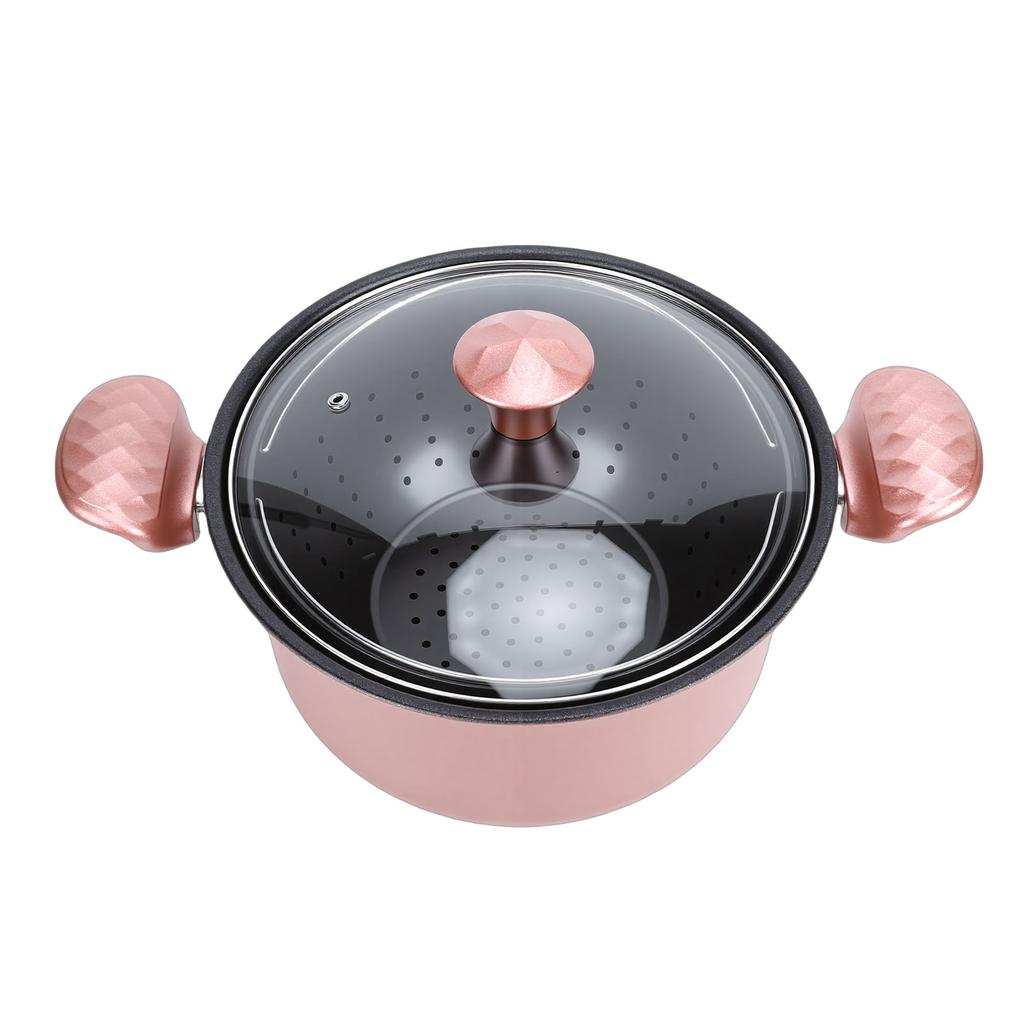 Stainless Steel Stock Pot Nonstick Cooking Soup Pot with Lid Ergonomic Handles for Induction Cooker Gas Stove