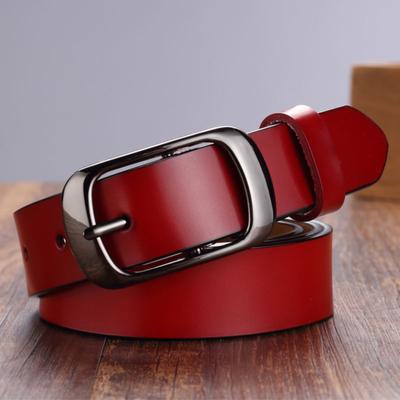 Ladies' Leather Belt New Arrival Fashionable Versatile Women's Decorative Slim Waist Belt Denim Trousers Belt