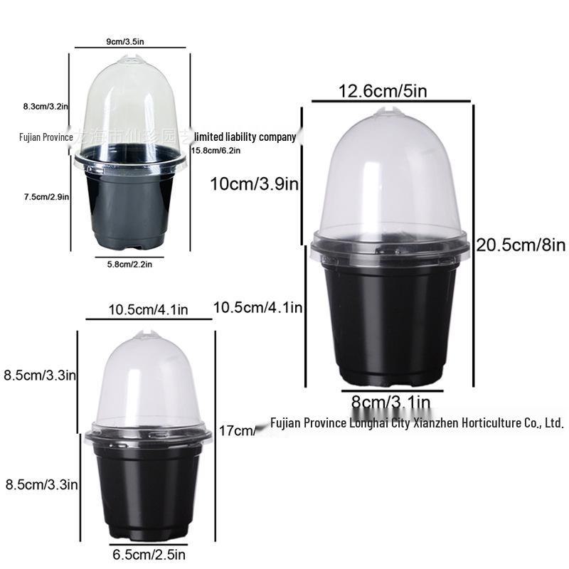 Durable PET Seedling Cups with Lids – Available in 3.5", 4", and 5" Sizes for Flower Pot and Nutrient Use