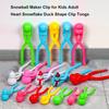 Multistyles Heart Snowflake Duck Shape Clip Tongs Plastic Fight Sports Toys for Kids Adult