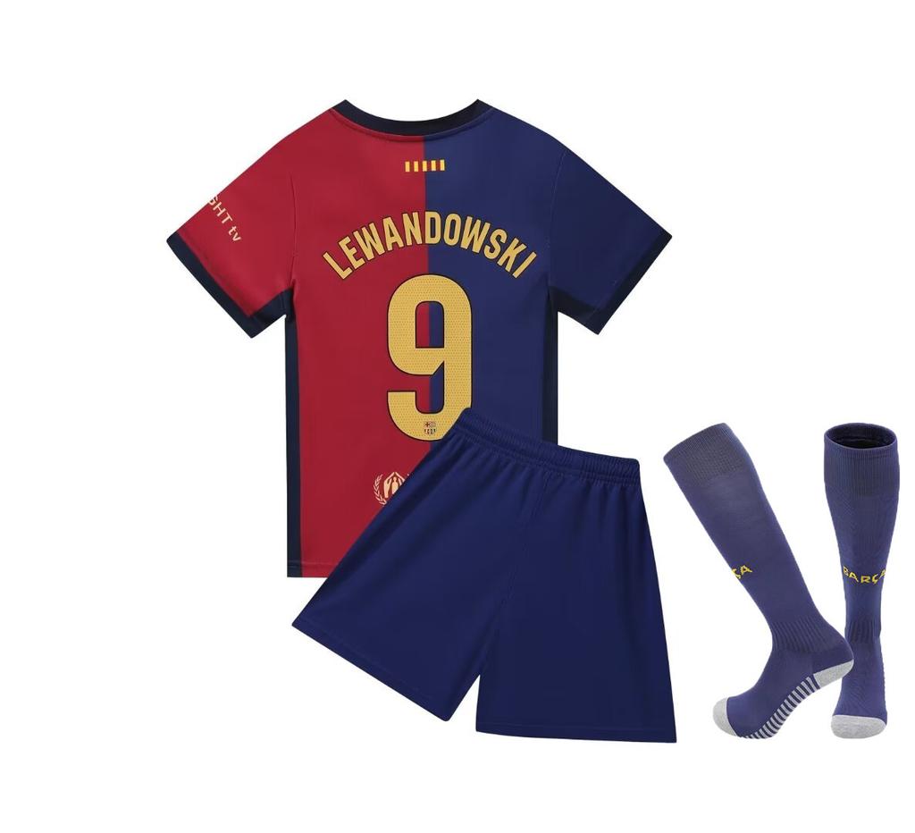 24-25 Ba S Home No. 9 Club Football Suit Children'S Clothing Adult Suit Size 14-3Xl