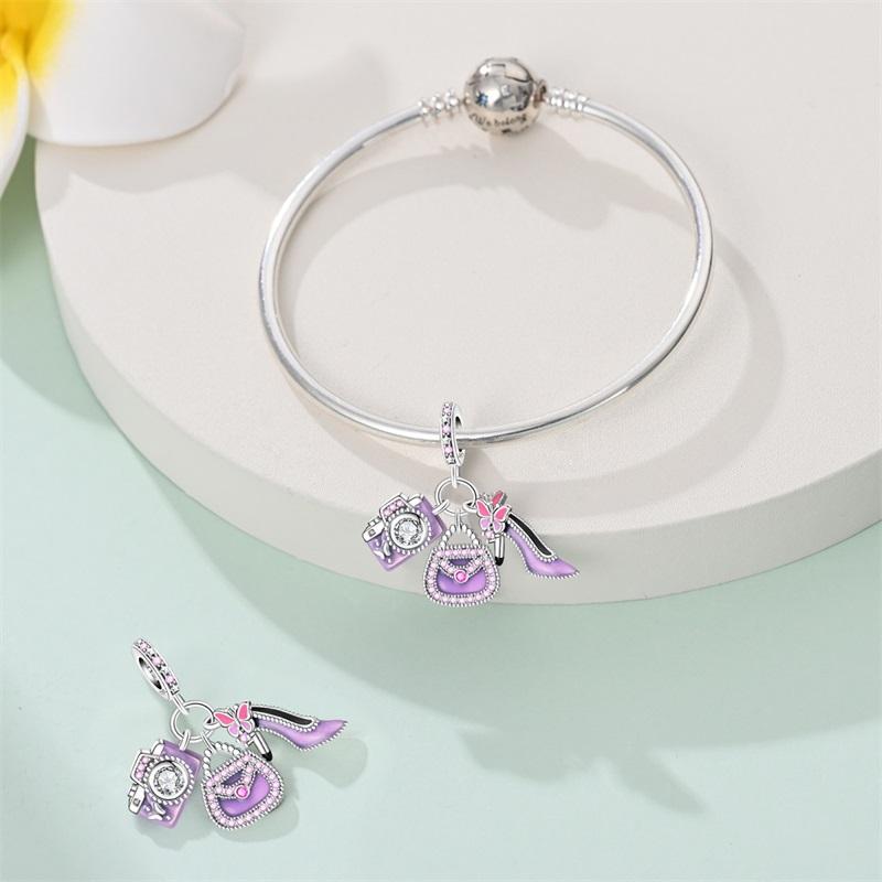 Neue Kupfer Teeparty Prinzessin Serie Anhänger Perlen Passend für 3mm Originalarmband Feiner DIY Schmuck Geburtstagsgeschenk