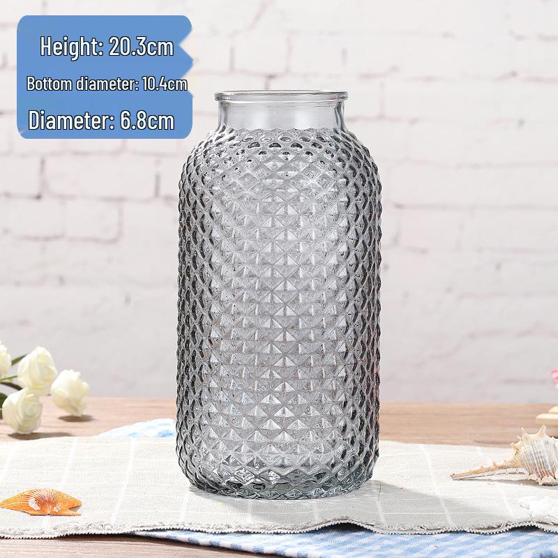 Modern European Speckled Glass Vase for Minimalist Home Décor, Fresh Flowers & Dried Arrangements