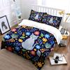 Floral Cat Design Three-Piece Set  Kid'S And Adults' Bedroom Decor, Exquisite Three-Piece Bedding Set Gift