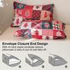 3Pcs/Set Christmas Reindeer Snowman Bedding Set Includes 1 Duvet Cover And 2 Pillowcases Soft And Skin-Friendly