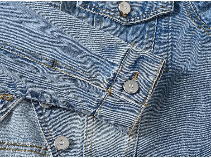 Trendy Women's Spring/Autumn Retro Slimming Hong Kong Style Washed Denim Jacket