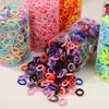 100PCS Colorful Basic Nylon Ealstic Hair Ties for Girls Ponytail Hold Scrunchie Rubber Band Kids Basic Hair Accessories