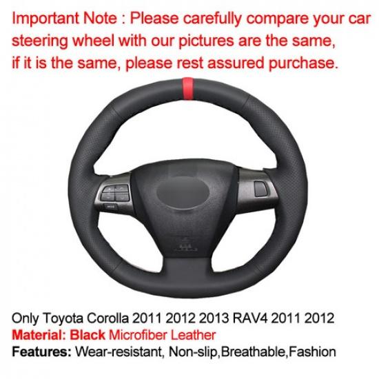 Hand Sewing Car Steering Wheel Cover For Toyota Corolla 2011-2013 RAV4 2011 2012