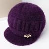 Autumn and winter old man hat knitted warm mother hat medium old plush thickened wool basin hat old lady hat