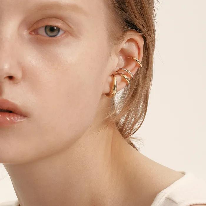 Silver 925 Triple Trace Ear Cuff LSE100