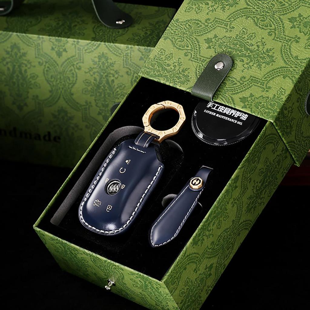 Suitable for Buick Jun Vietnam Cora Gl6gl8 Handmade Cowhide High-End Car Key Cover Keychain