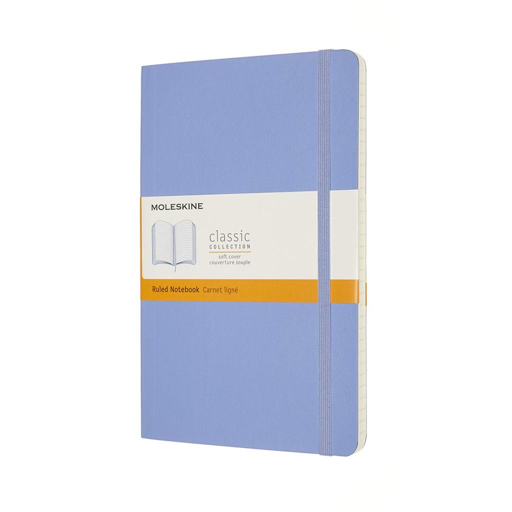 Moleskine Notebook Classic Notebook Soft Cover Ruled Large Size wide x 21cm Hydration Blue QP616B42 (13cm long)