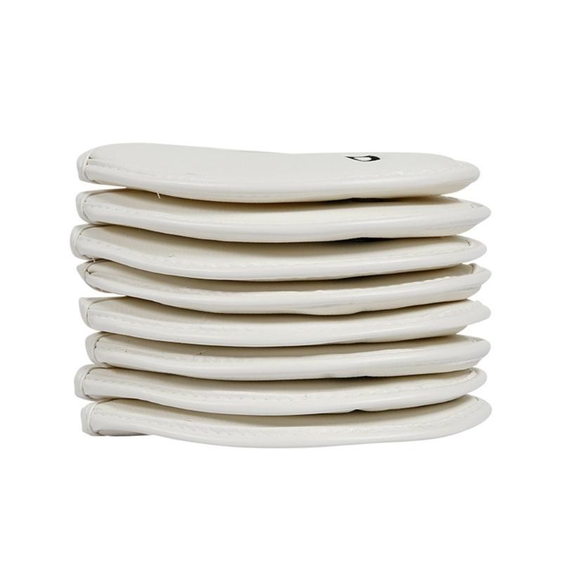 10Pcs Golf Head Cover Color Leather Iron Cover Golf Club Cover with Big Number