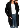 Damen-Strickjacke mit offener Vorderseite und Taschen
