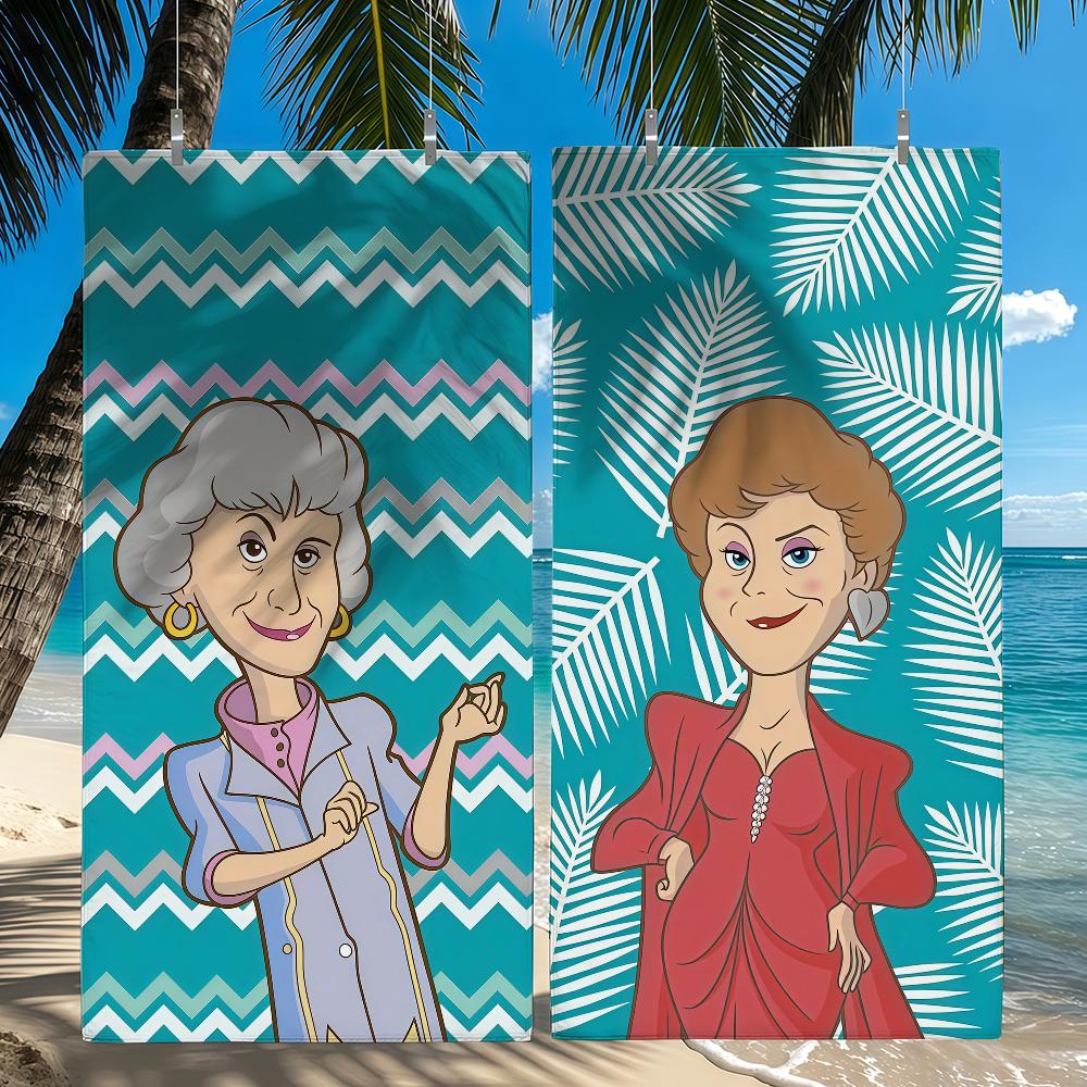 TV-Serie Die Golden Girls Cartoon Handtuch Schnelltrocknende Strandtücher Sind Geeignet Für Schwimmbäder Camping Yoga Und Das Fitnessstudio