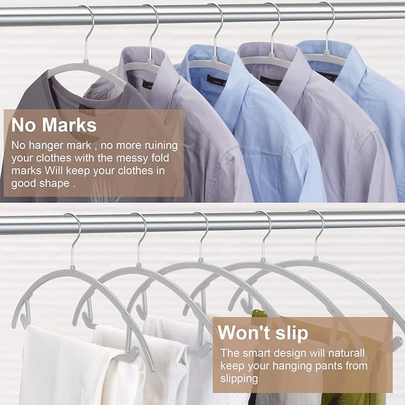 Modern Semicircular Multifunctional Plastic Clothes Hanger With Antishoulder And Nonslip Features For Home Organizing