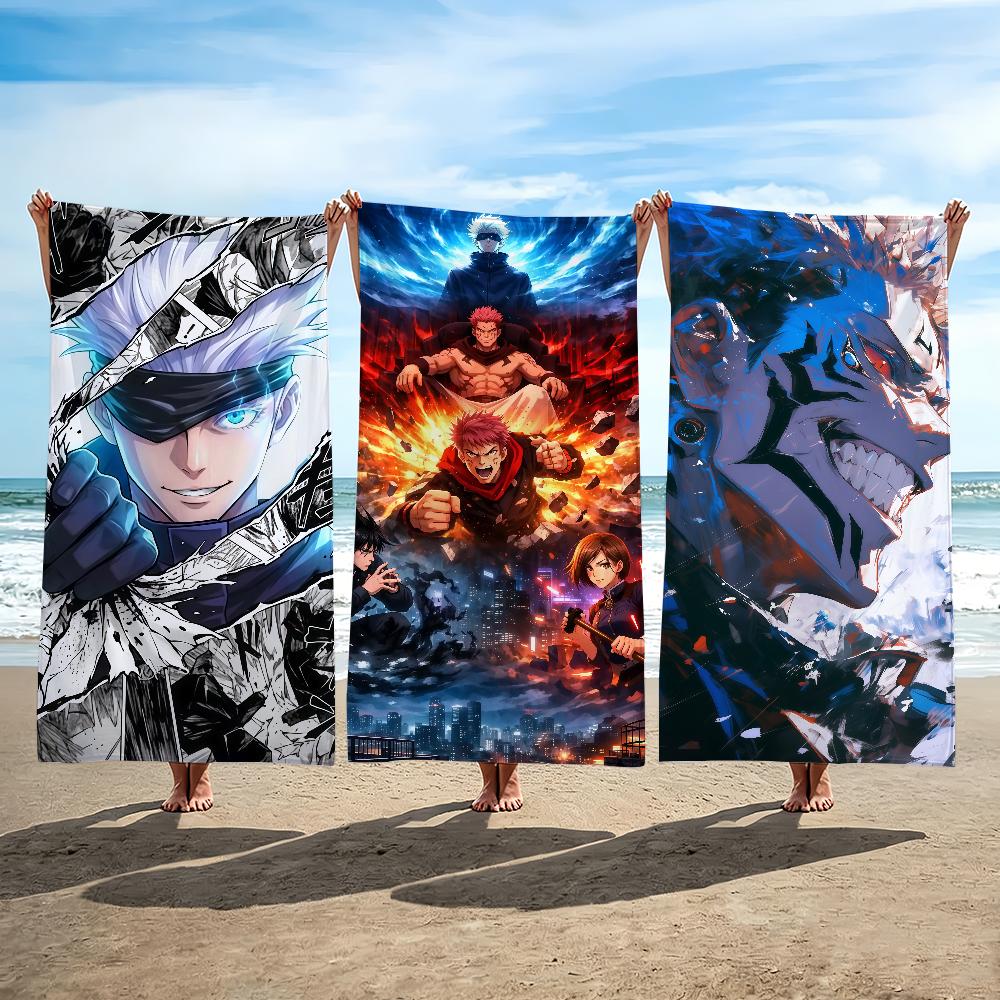 Comic J-Jujutsu K-Kaisen Towel Beach Towel Travel Lightweight Skin Friendly for Pool Beach Camping Cruise Summer